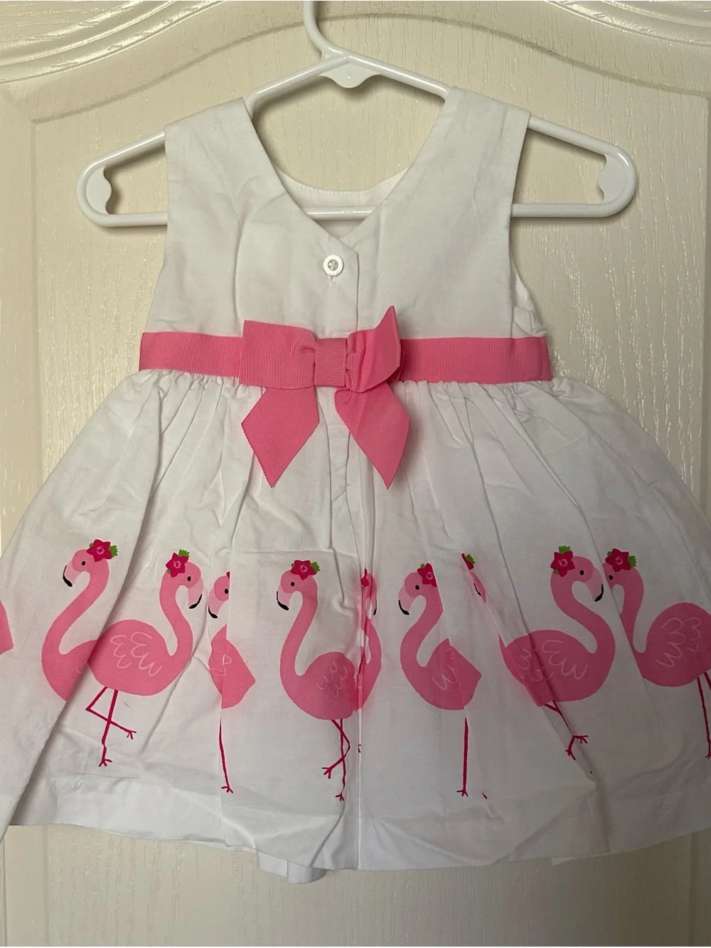 Gymboree Baby Flamingo Dress NWT Pink White Summer Sundress